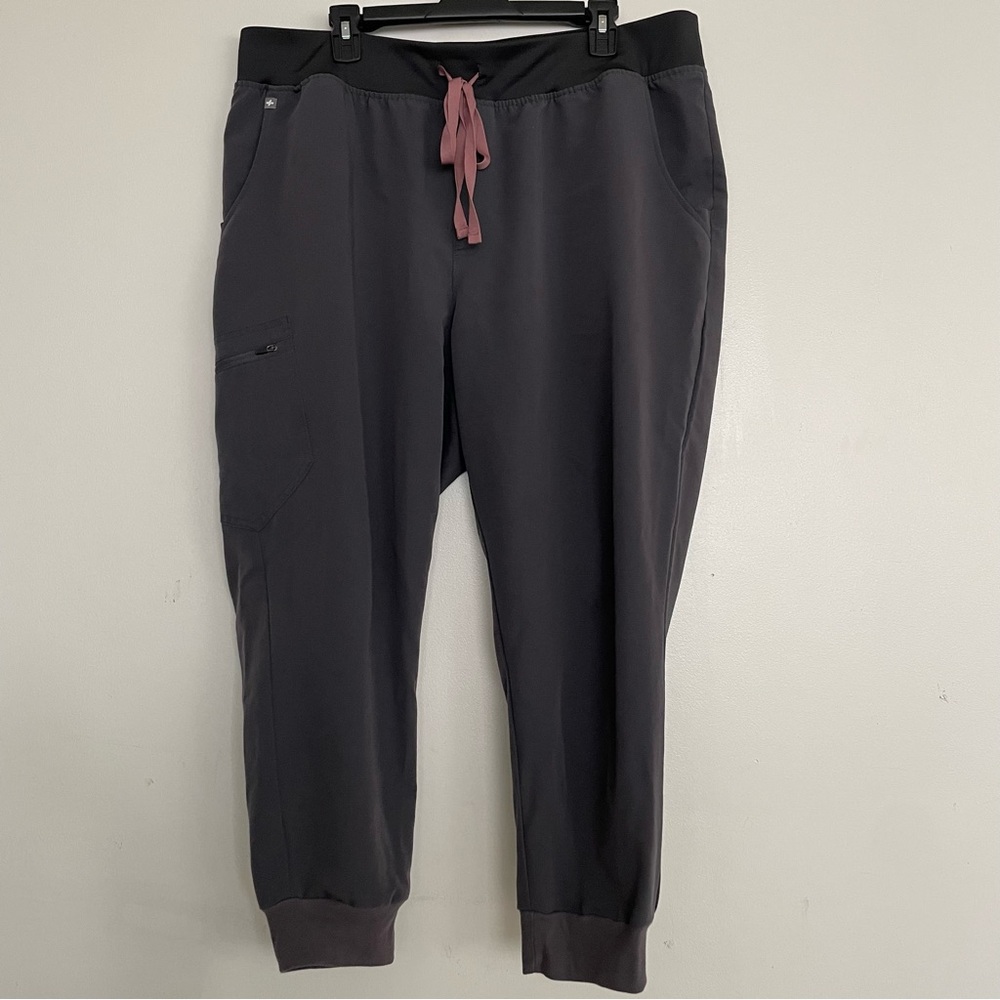 Women’s FIGS Zamora Jogger Scrub Pants Charcoal 4123 Size 3XLP
